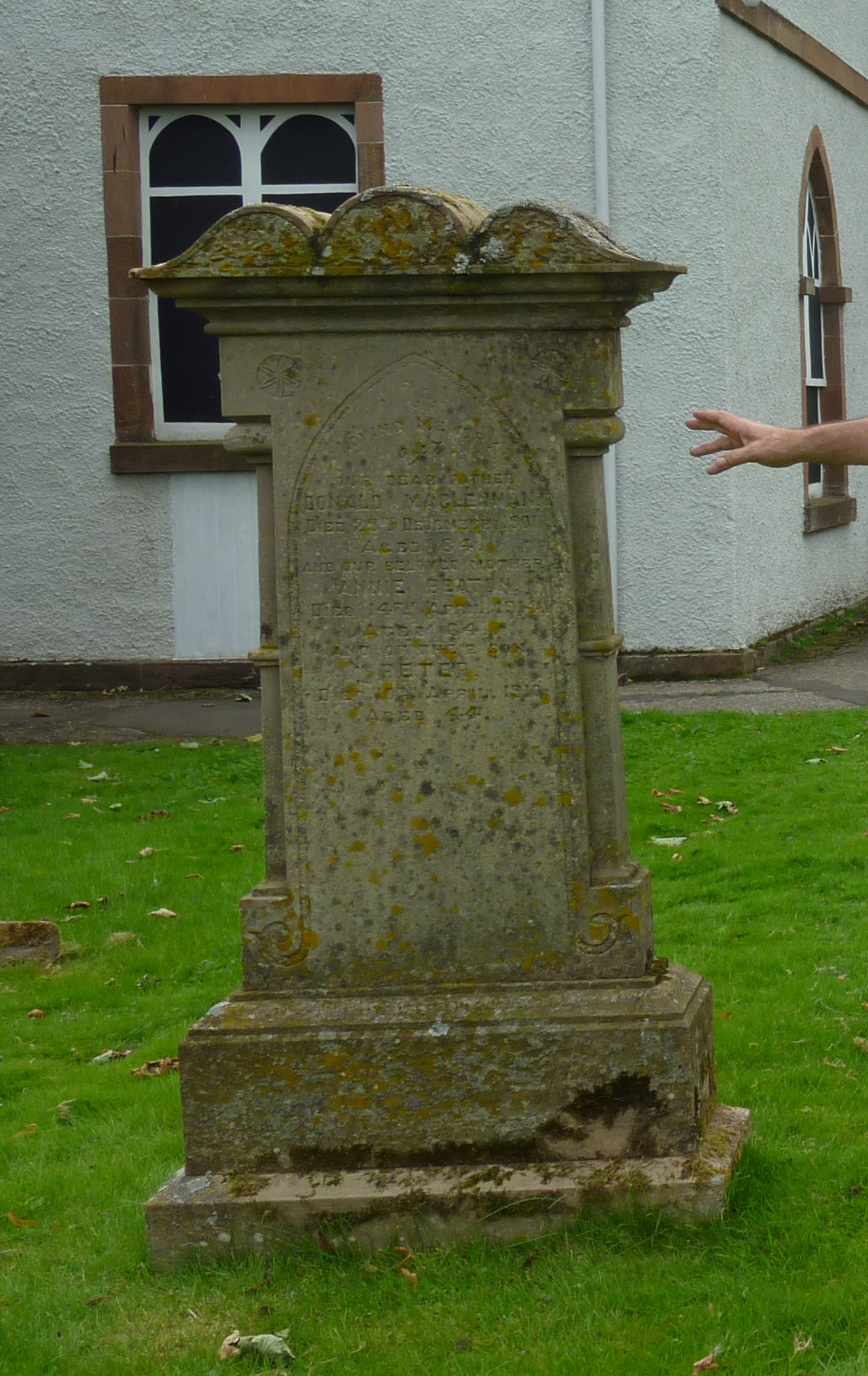 Photo of headstones/Donald MacLennan 1829-1901 Dingwall hdstn
